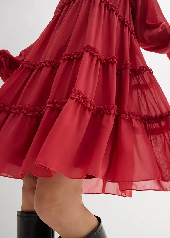 Tunika-Kleid aus strukturiertem Chiffon, bonprix