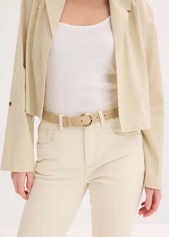 Lederg&uuml;rtel mit rundem Verschluss, bonprix