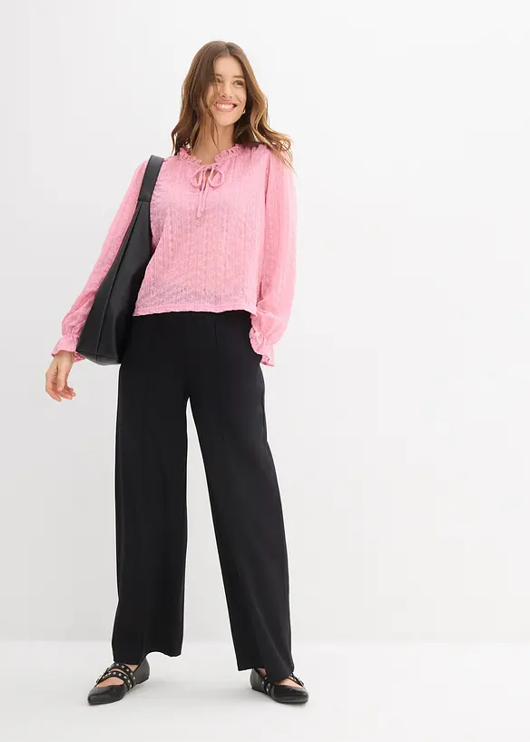 Spitzenshirt mit Ballon&auml;rmel, bonprix