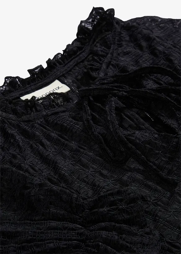 Spitzenshirt mit Ballon&auml;rmel, bonprix