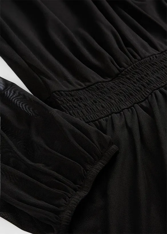 Jerseykleid aus feinem Mesh, bonprix