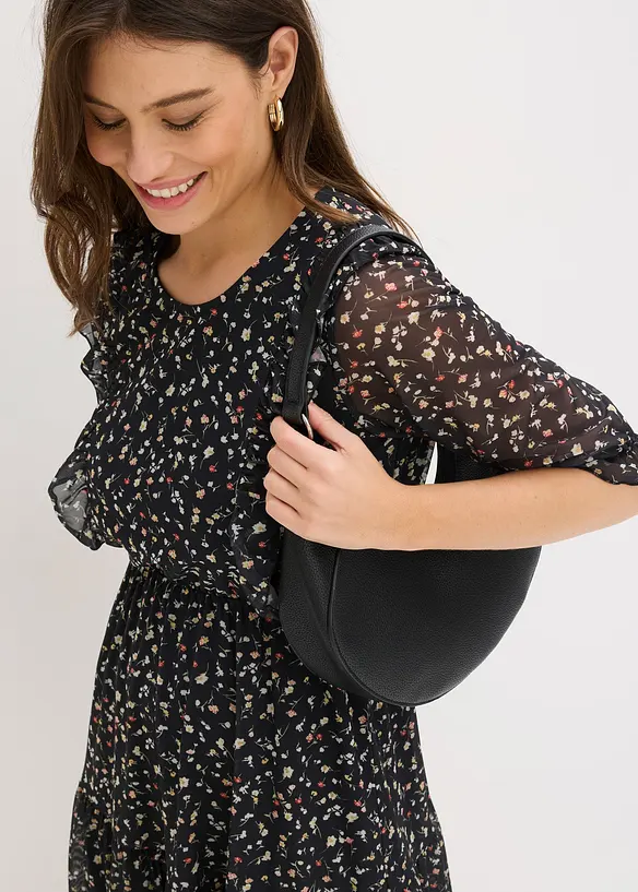 Jerseykleid aus feinem Mesh, bonprix