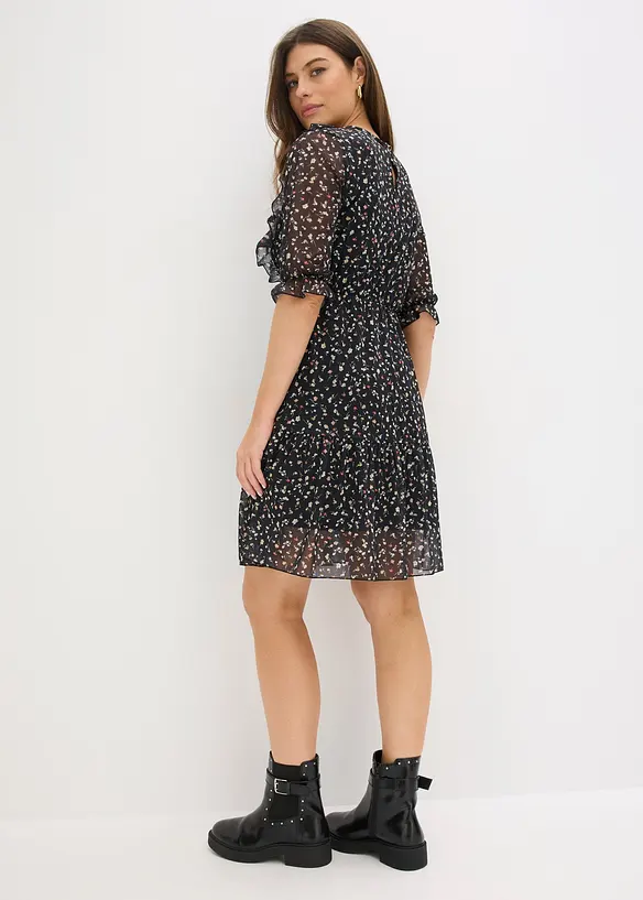 Jerseykleid aus feinem Mesh, bonprix