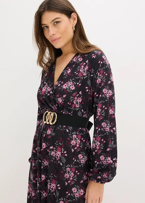 Robe en jersey &agrave; manches ballon, bonprix