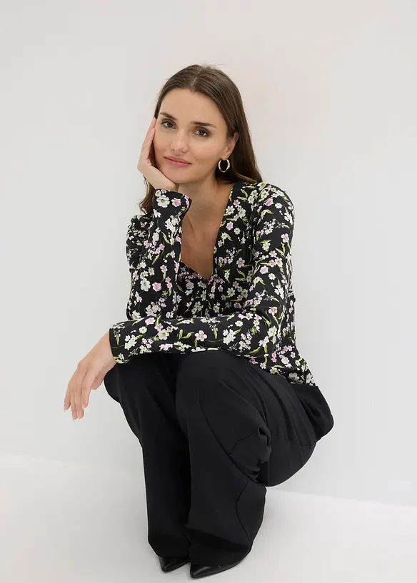 Langarmshirt aus Baumwoll-Mix, bonprix