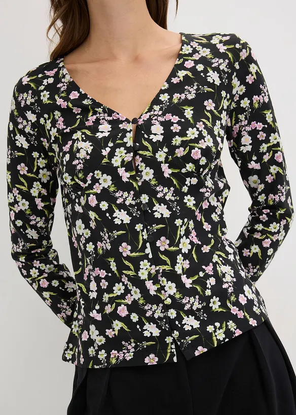 Langarmshirt aus Baumwoll-Mix, bonprix