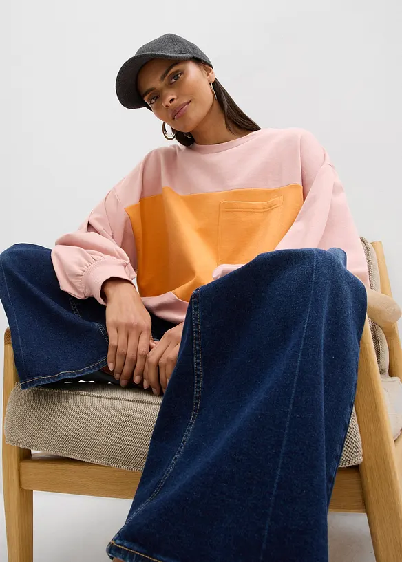 Oversize-Sweatshirt aus reiner Bio-Baumwolle, bonprix