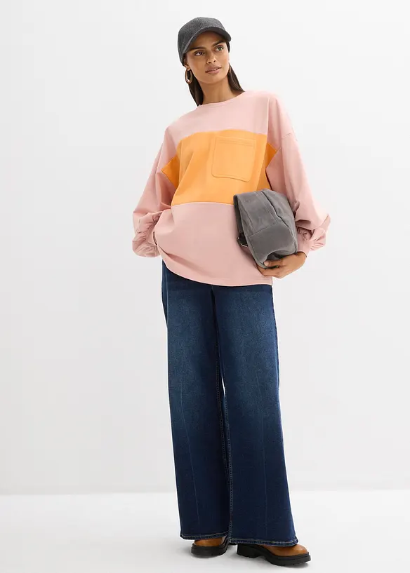 Oversize-Sweatshirt aus reiner Bio-Baumwolle, bonprix