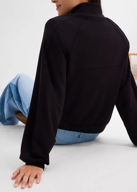 Sweat zipp&eacute; en mati&egrave;re n&eacute;opr&egrave;ne, bonprix