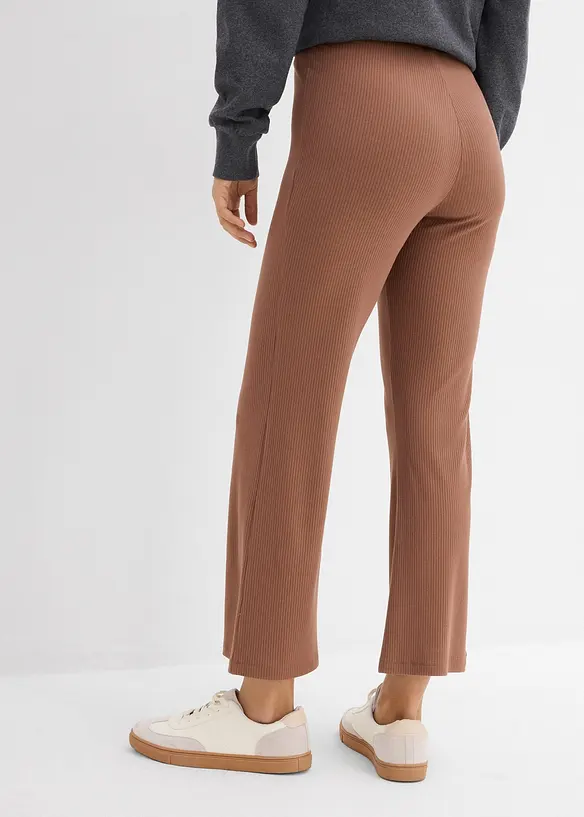 Verk&uuml;rzte Ripp-Leggings aus Viskosemix, bonprix