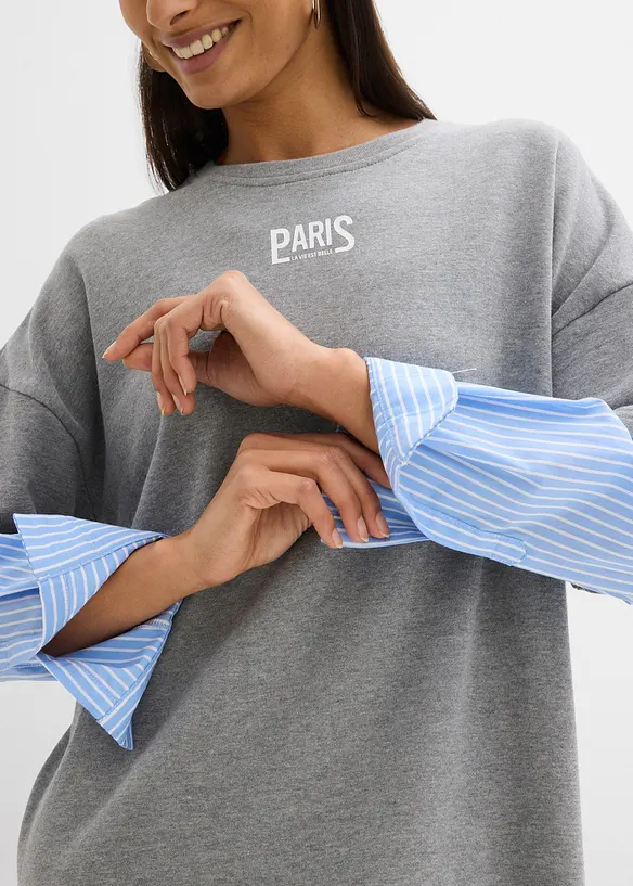 Oversize-Sweatkleid mit Blusen&auml;rmeln, bonprix