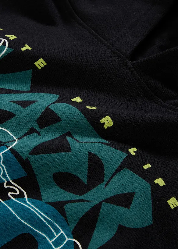 Sweat-shirt &agrave; capuche 100% coton, bonprix