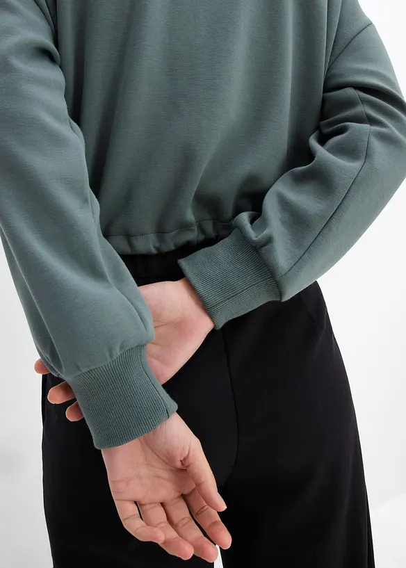 Oversize-Scuba-Blouson aus softem Viskose-Mix, bonprix