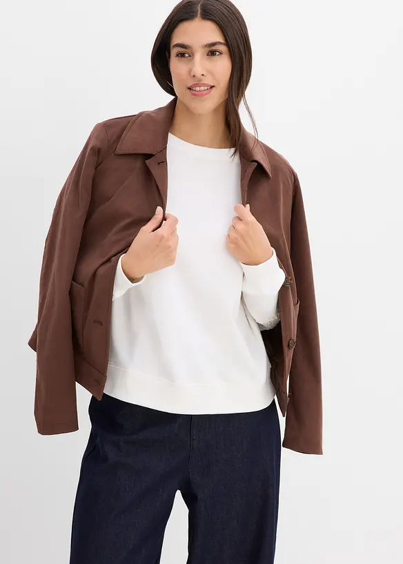 Sweat avec d&eacute;tails crochet, bonprix