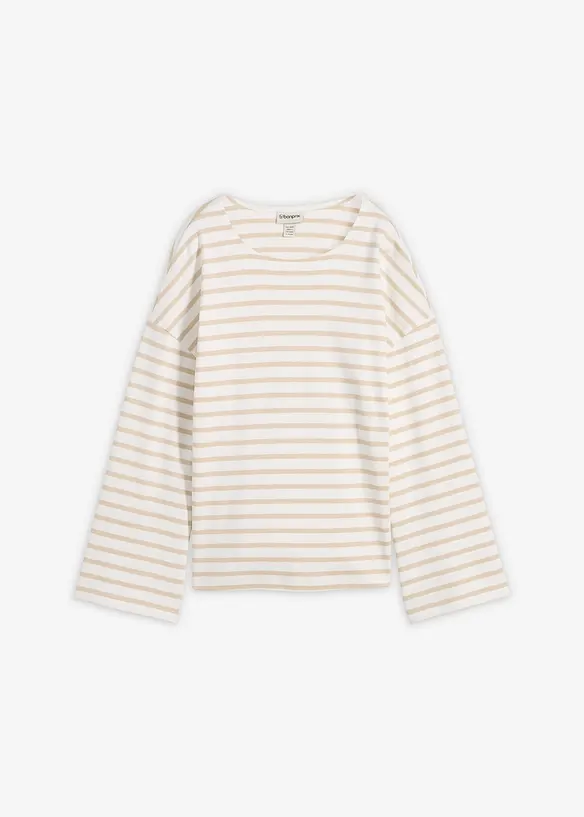 Gestreiftes Langarmshirt aus Bio-Baumwolle, bonprix
