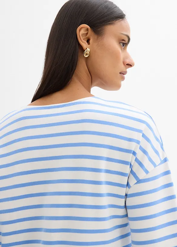 T-shirt manches longues ray&eacute; en coton, bonprix