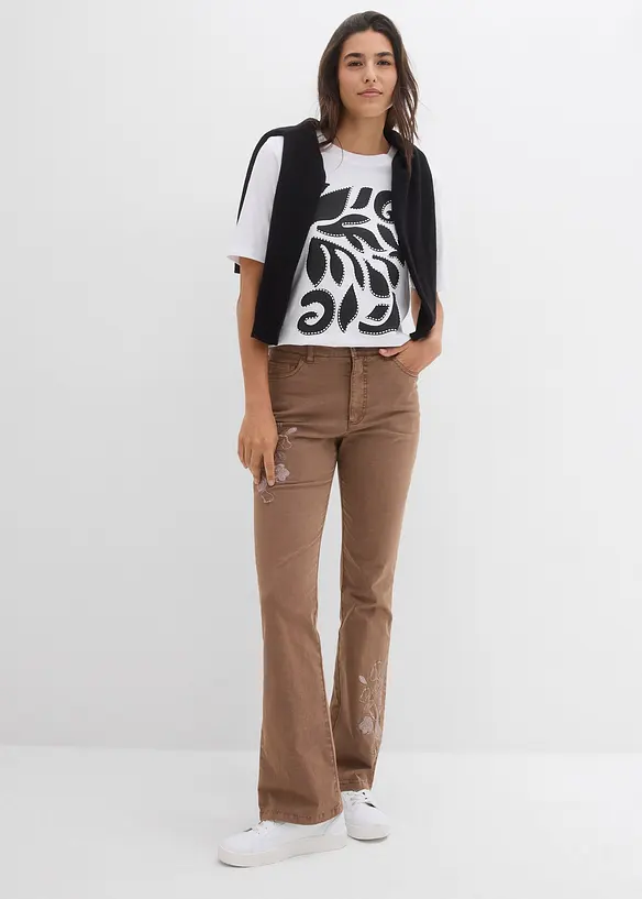 Flared Jeans Mid Waist, Stretch, bonprix