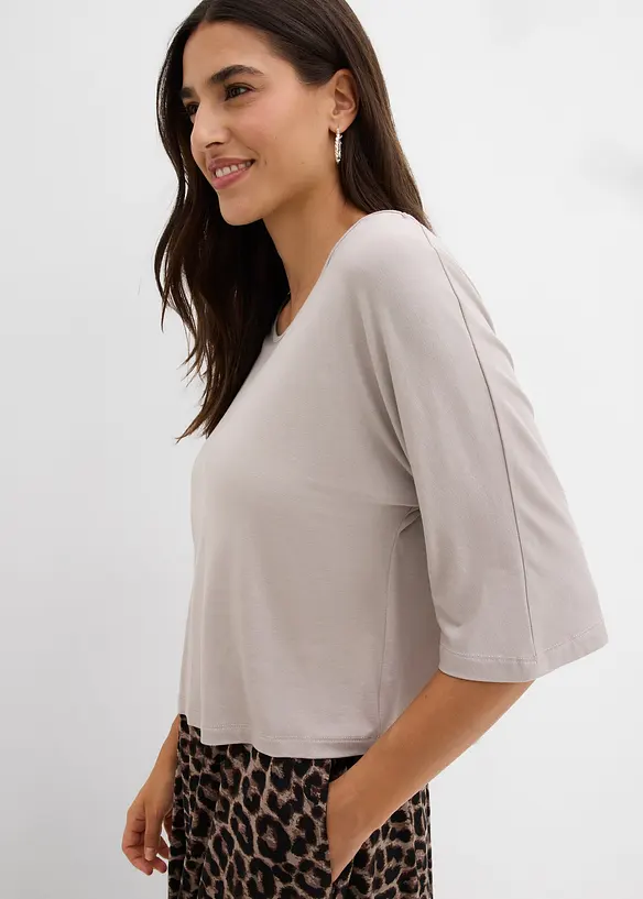 Shirt Kleid aus flie&szlig;endem Viskose-Elasthan-Mix, bonprix