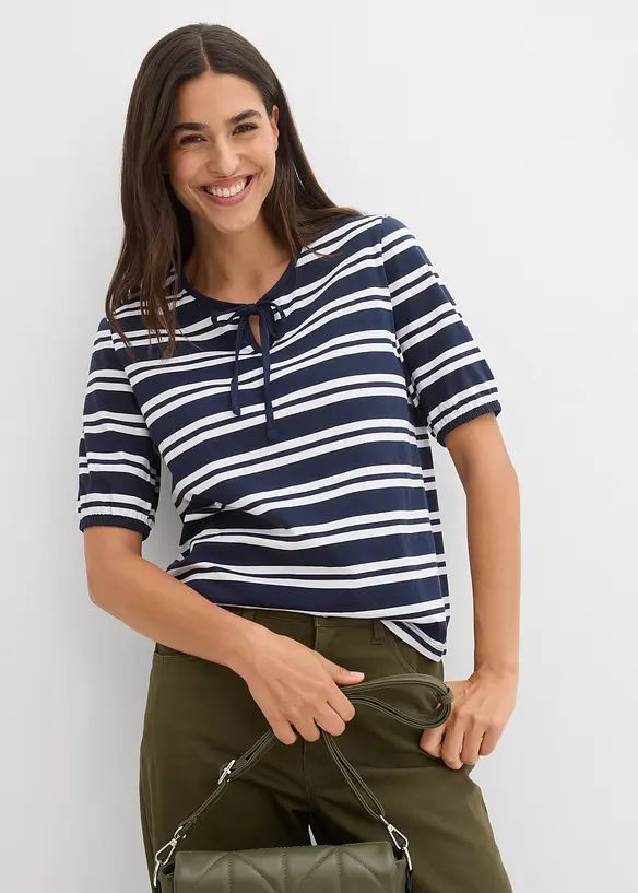 Pantalon barrel &agrave; taille &eacute;lastiqu&eacute;e, bonprix