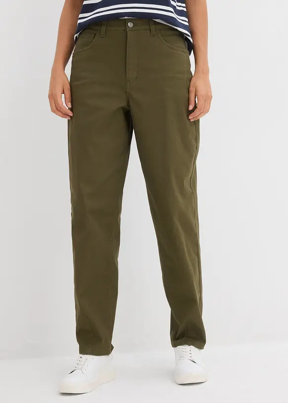 Pantalon barrel &agrave; taille &eacute;lastiqu&eacute;e, bonprix