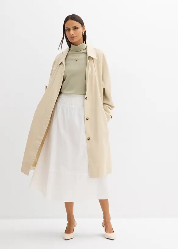 Midirock aus reiner Baumwolle, bonprix