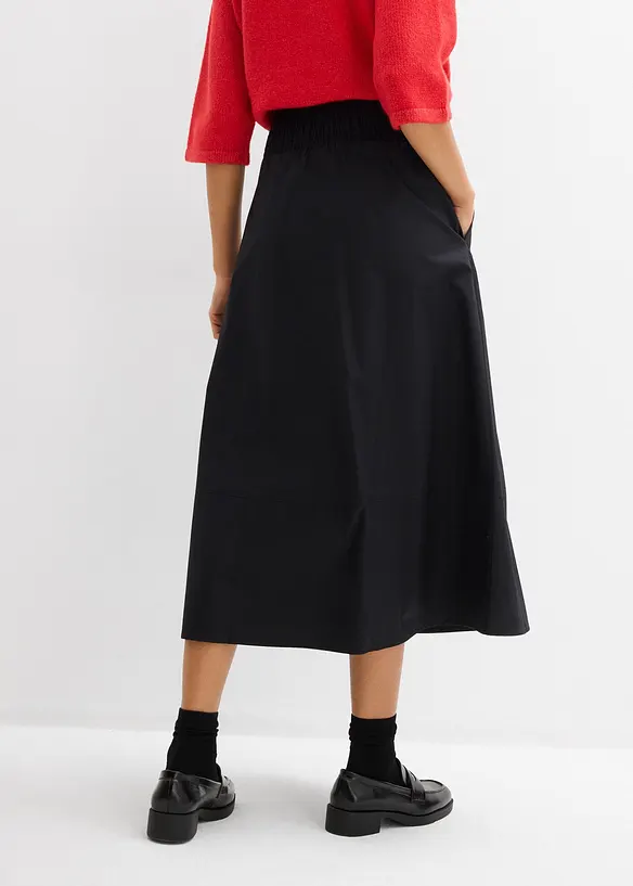 Midirock aus reiner Baumwolle, bonprix