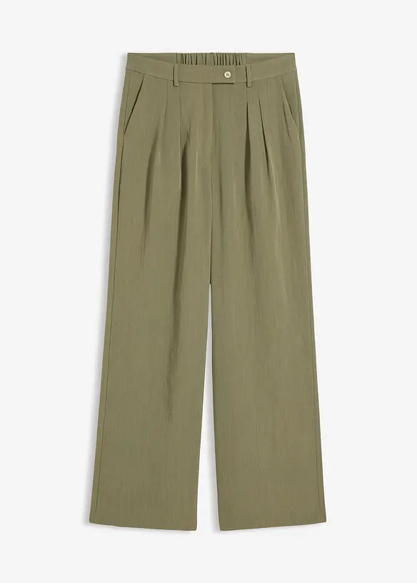 Hose mit dekorativem Knopf aus Viskose-Mix, bonprix