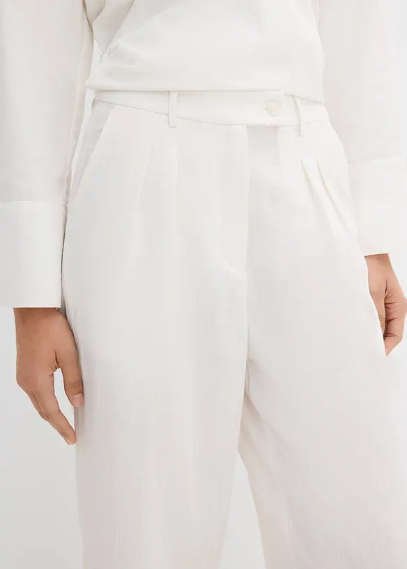 Pantalon avec bouton d&eacute;coratif, bonprix