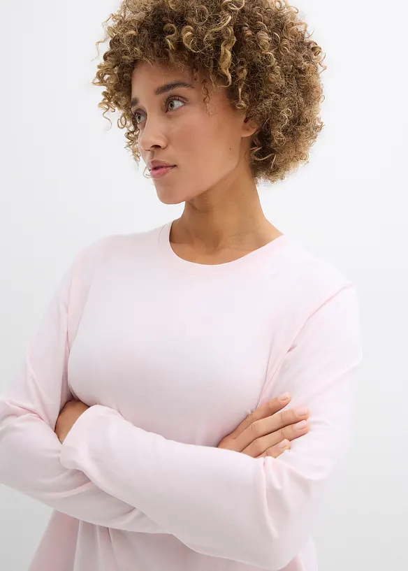 T-shirt manches longues en coton, bonprix