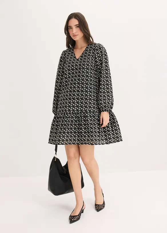 Minikleid aus strukturiertem Crinkle, bonprix