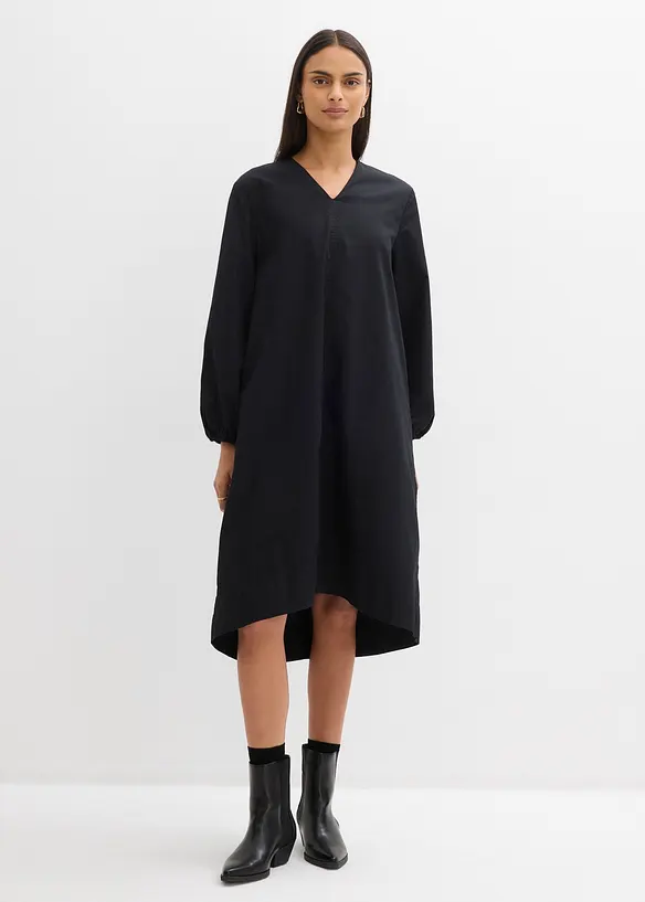 Robe-chemise &agrave; manches ballon, bonprix