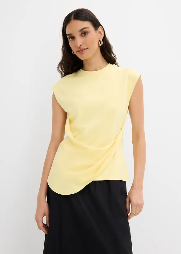 Shirt mit asymmetrischem Saum aus Viskose-Mix, bonprix
