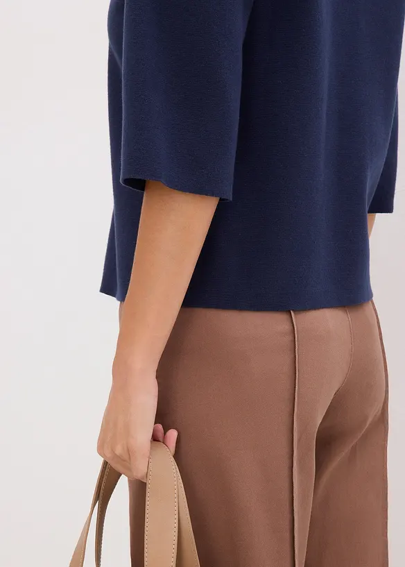 Polo-Strickshirt aus Baumwoll-Mix, bonprix