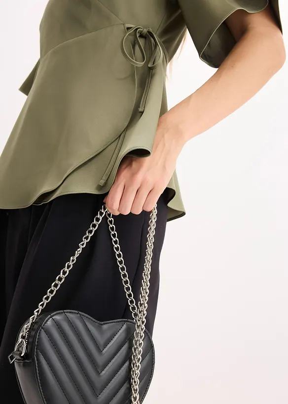 Blouse manches courtes &agrave; col en V, bonprix