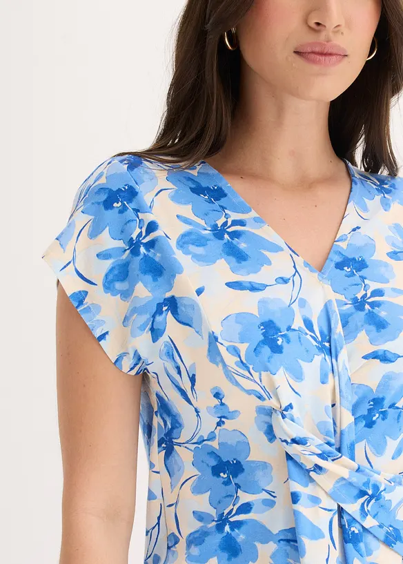 T-shirt avec d&eacute;tail n&oelig;ud, bonprix