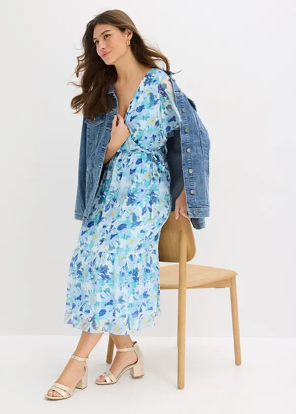 Robe midi en mesh doux, bonprix