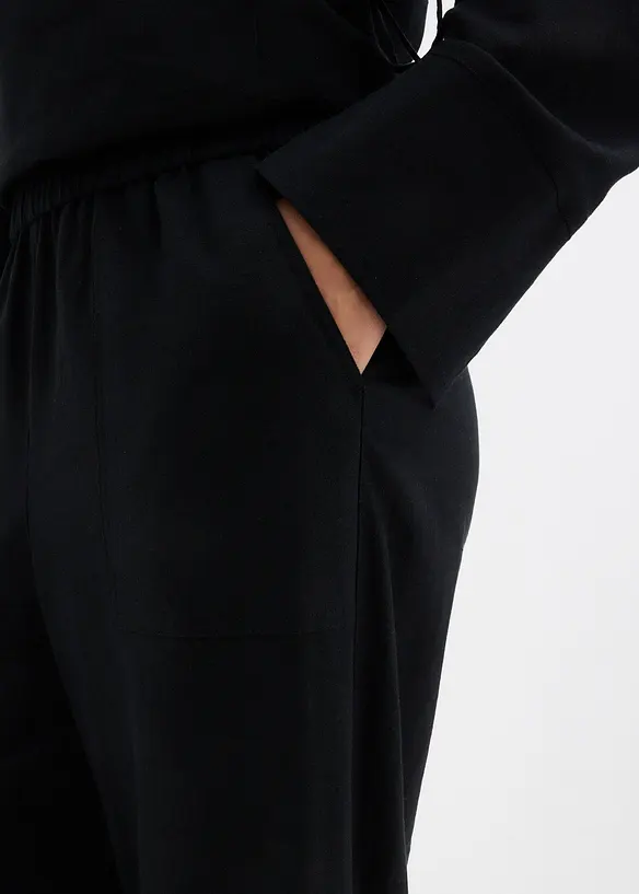 Barrel-Hose aus leichtem Leinen-Mix, bonprix