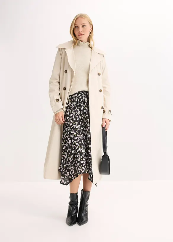 Midirock aus reiner Vikose, bonprix