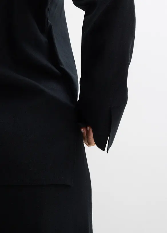 Wickelbluse aus Leinenmix, bonprix