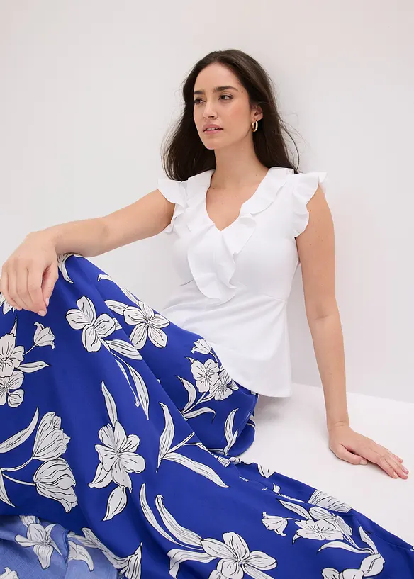 T-shirt &agrave; volants, bonprix