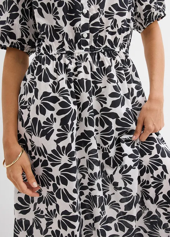 Weites Midikleid aus reiner Baumwolle, bonprix