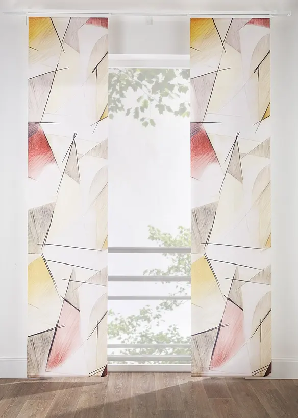 Blendschutz Schiebegardine mit Retro Print (1er Pack), bonprix