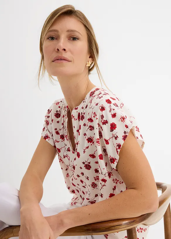 Tunikabluse aus flie&szlig;ender Viskose, bonprix