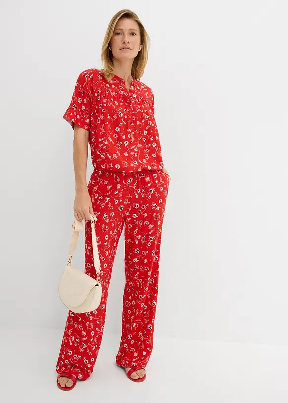 Schlupfbluse aus flie&szlig;ender Viskose, bonprix