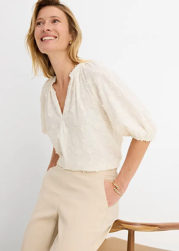 Blouse longue 100% coton, bonprix