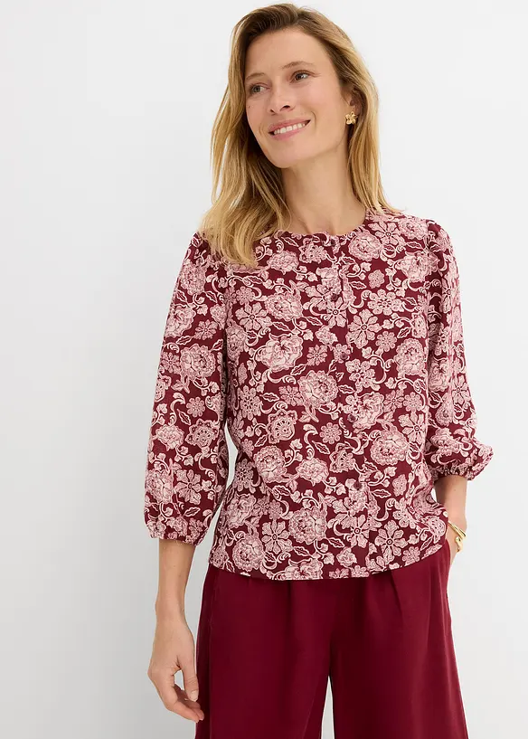 Bluse mit Puff&auml;rmeln, bonprix