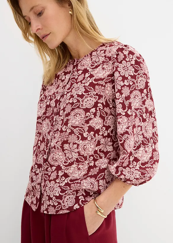 Bluse mit Puff&auml;rmeln, bonprix