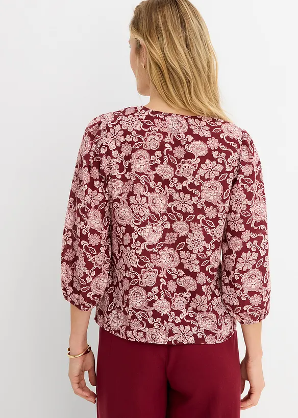Bluse mit Puff&auml;rmeln, bonprix
