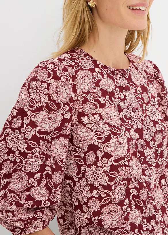 Bluse mit Puff&auml;rmeln, bonprix
