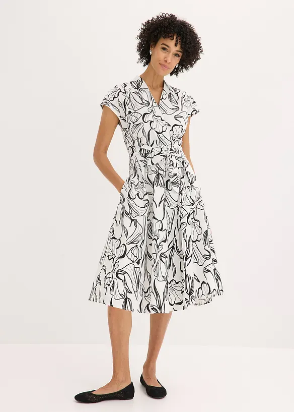 Robe drap&eacute;e, bonprix